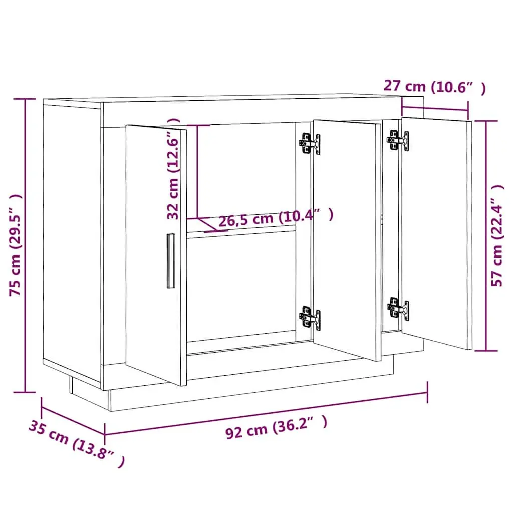 White Storage Sideboard for Living Spaces