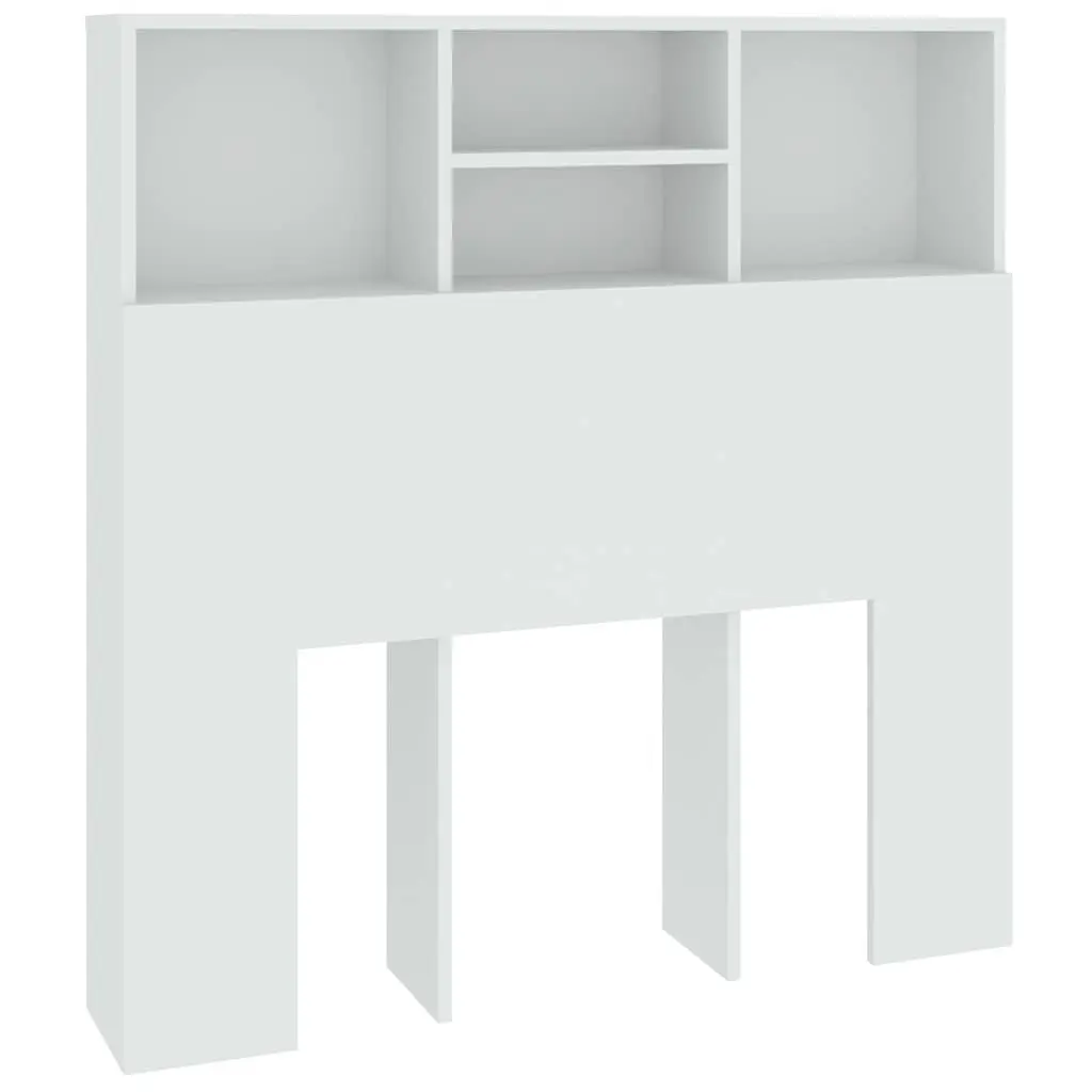 Headboard Cabinet Engineered Wood 100cm White
