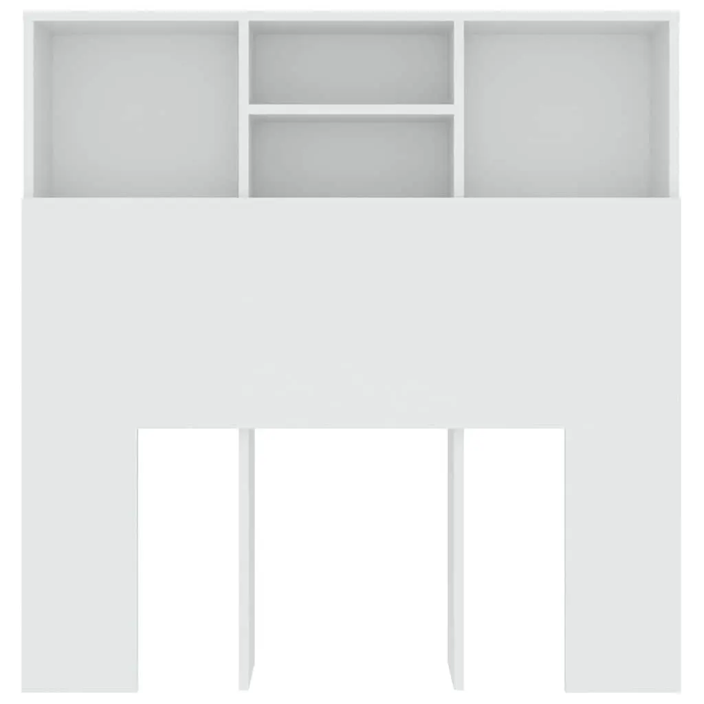 Headboard Cabinet Engineered Wood 100cm White