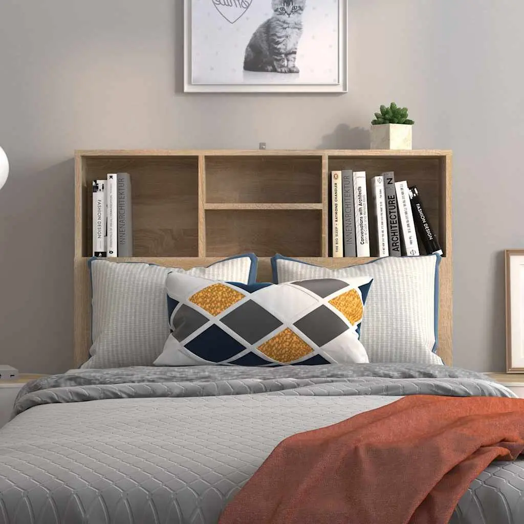 Headboard Cabinet Engineered Wood 100cm Brown