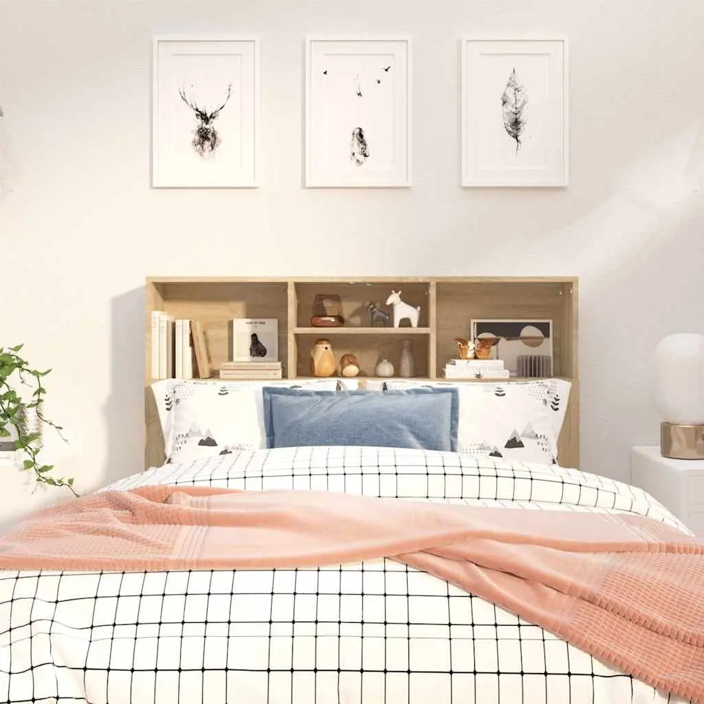 120cm Wall-Mounted Headboard Cabinet with Storage
