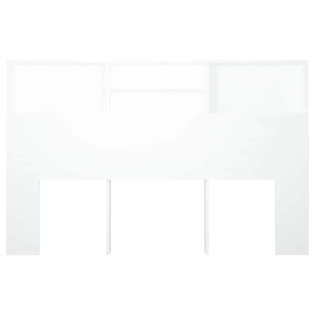 Headboard Cabinet Engineered Wood 160cm White Wall-Mount Bedroom Storage Bookcase