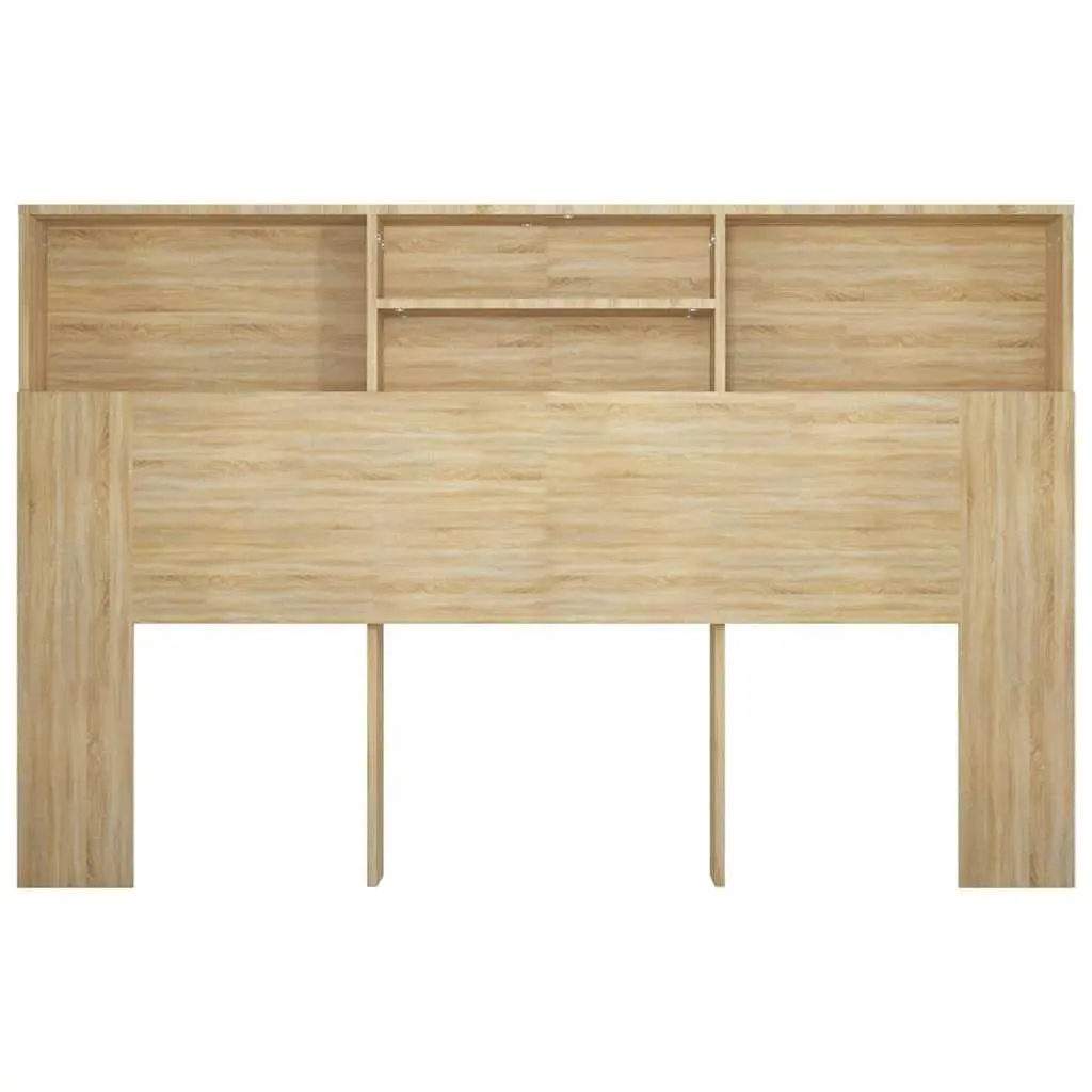 Brown Headboard Cabinet 160cm for Bedroom Storage