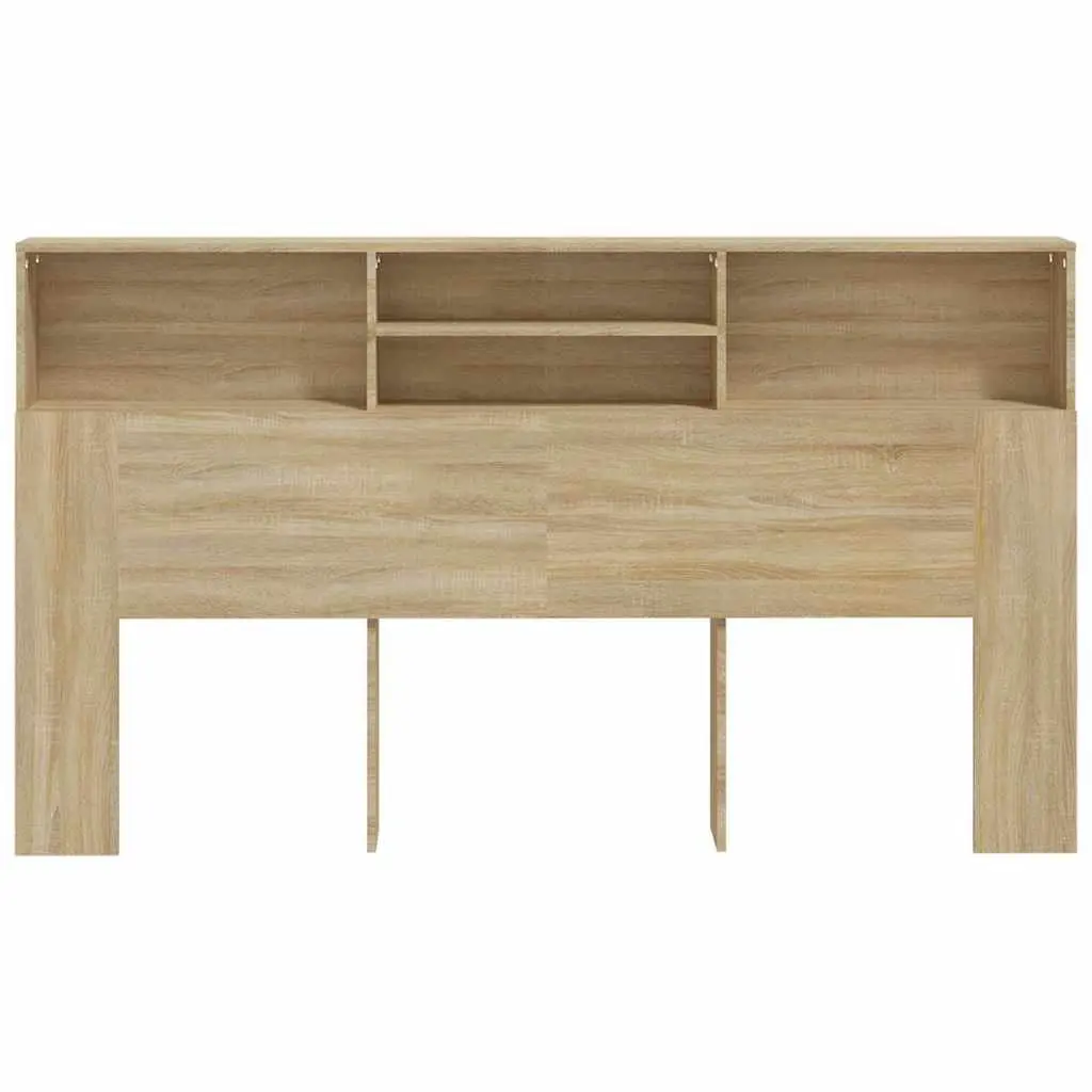 Brown 180cm Headboard Cabinet with Storage Compartments