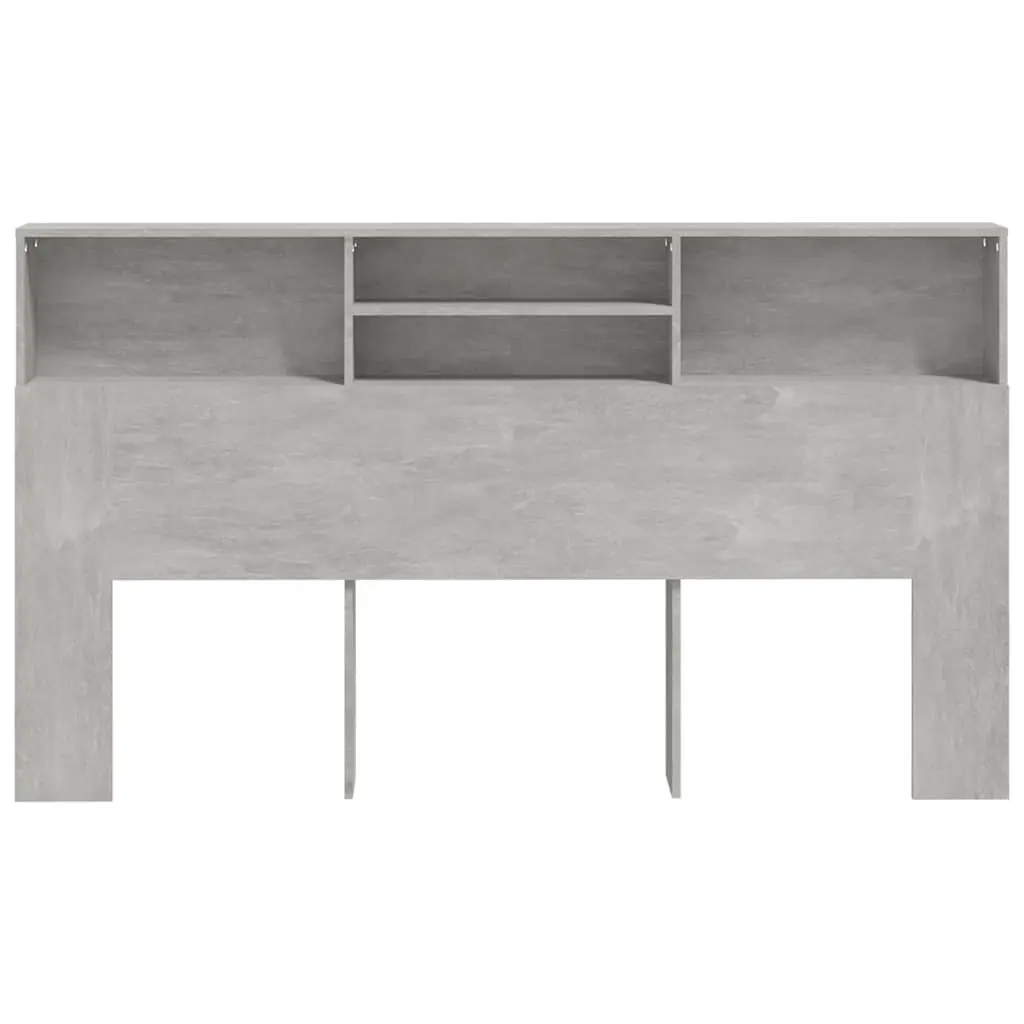 Grey Wall-Mounted Headboard Cabinet for Storage