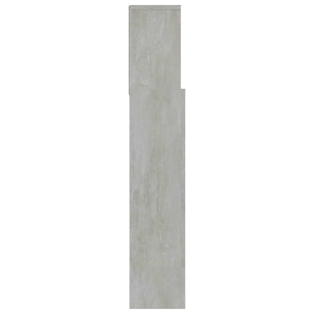 Grey Wall-Mounted Headboard Cabinet for Storage