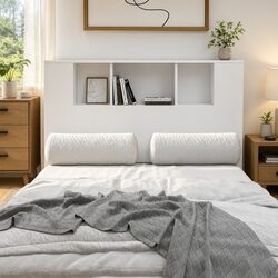 Stylish Wall-Mounted Headboard Cabinet with Five Compartments
