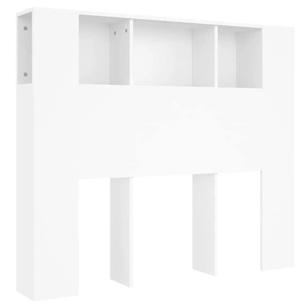 Wall-Mounted Headboard Cabinet with Five Compartments