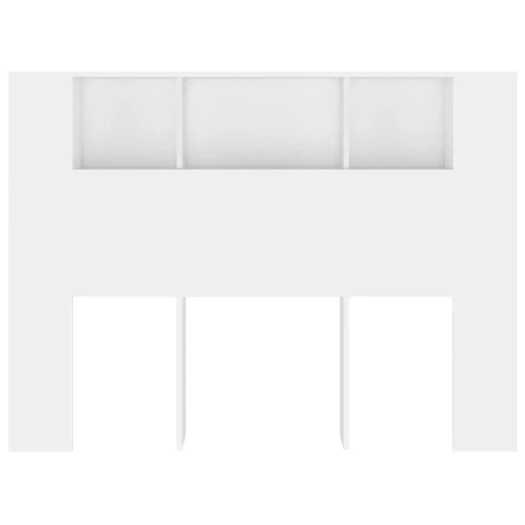 Headboard Cabinet Engineered Wood 140cm White Wall Mount Bedroom Storage Bookcase Organiser