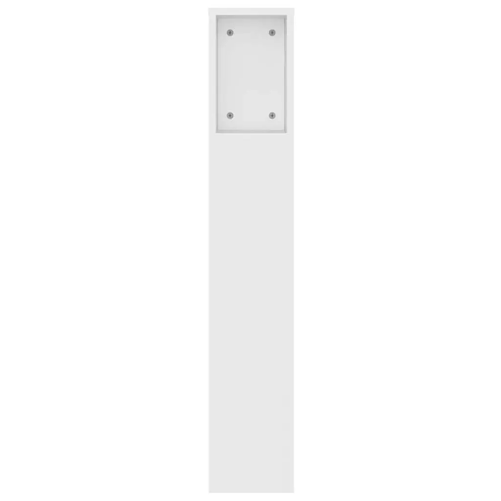 Headboard Cabinet Engineered Wood 140cm White Wall Mount Bedroom Storage Bookcase Organiser