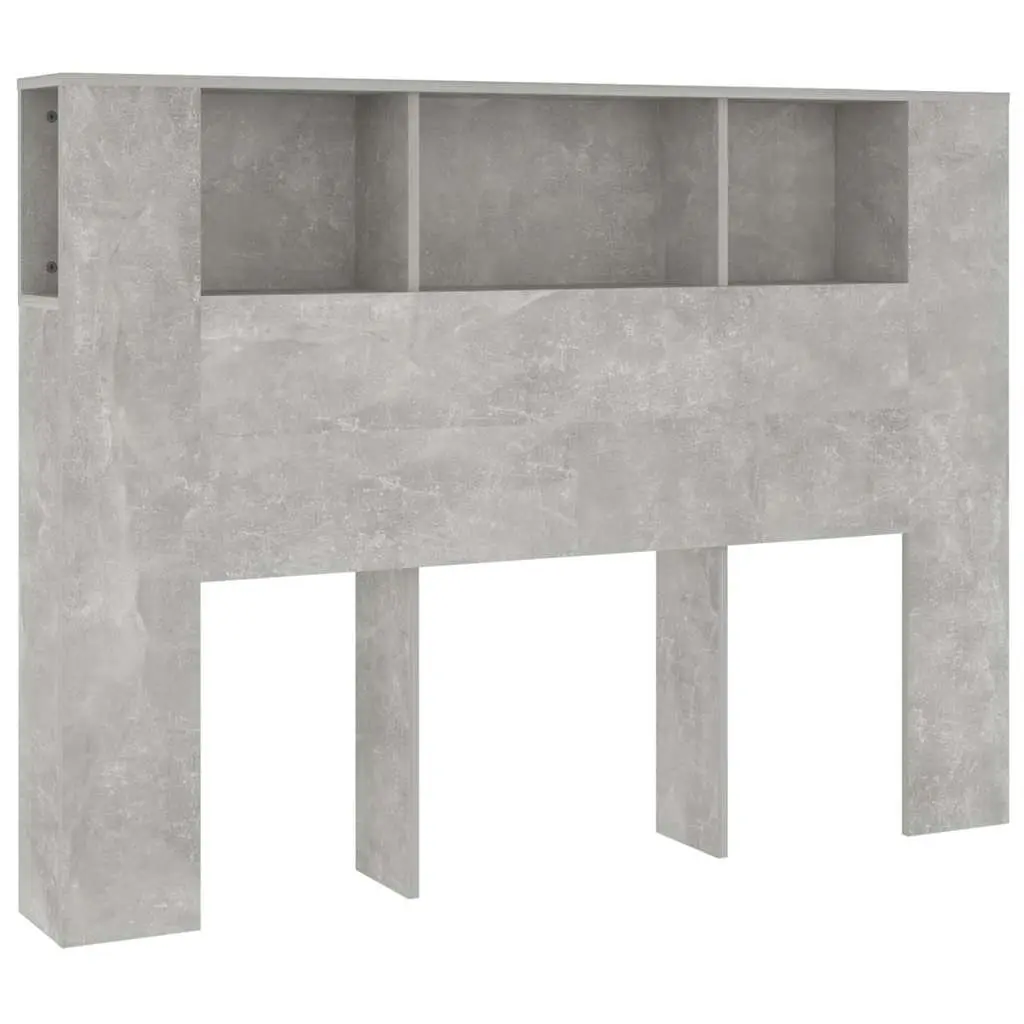 Grey Wall Mount Headboard Cabinet for Storage