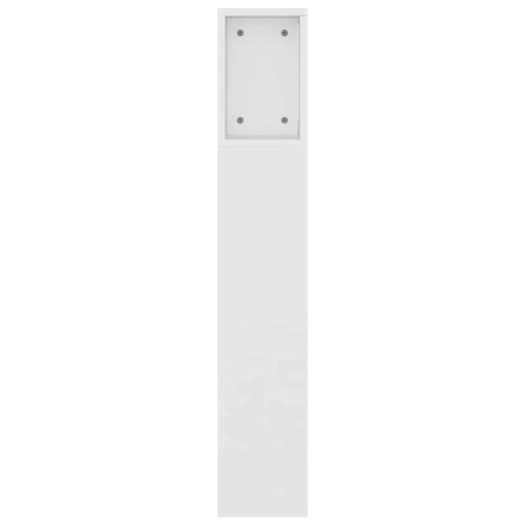Headboard Cabinet Engineered Wood 160cm White Wall-Mounted Bedroom Storage Bookcase Organiser