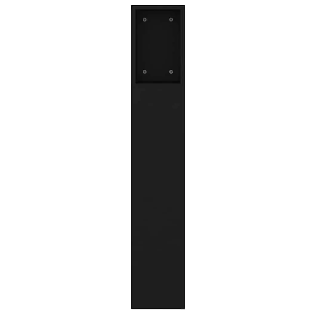 Black 160cm Wall-Mounted Headboard Cabinet for Storage