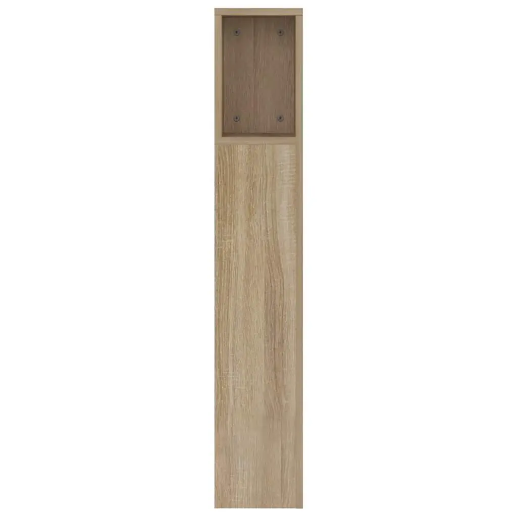 Brown Headboard Cabinet with Storage 160 cm