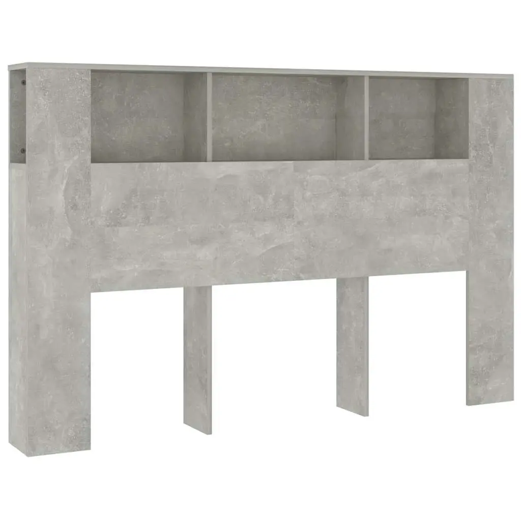 Grey Headboard Cabinet for Smart Storage