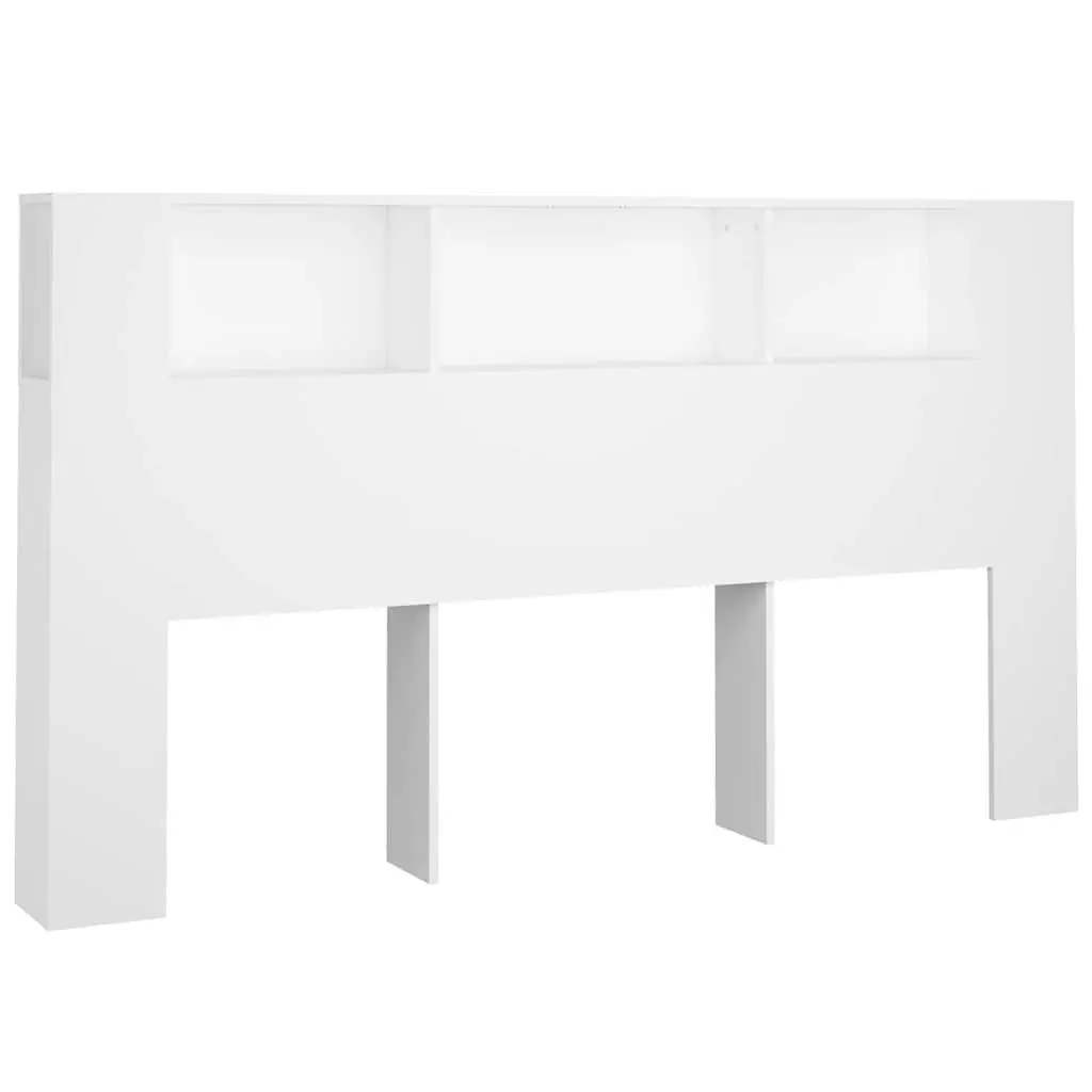 Headboard Cabinet Engineered Wood 180cm White