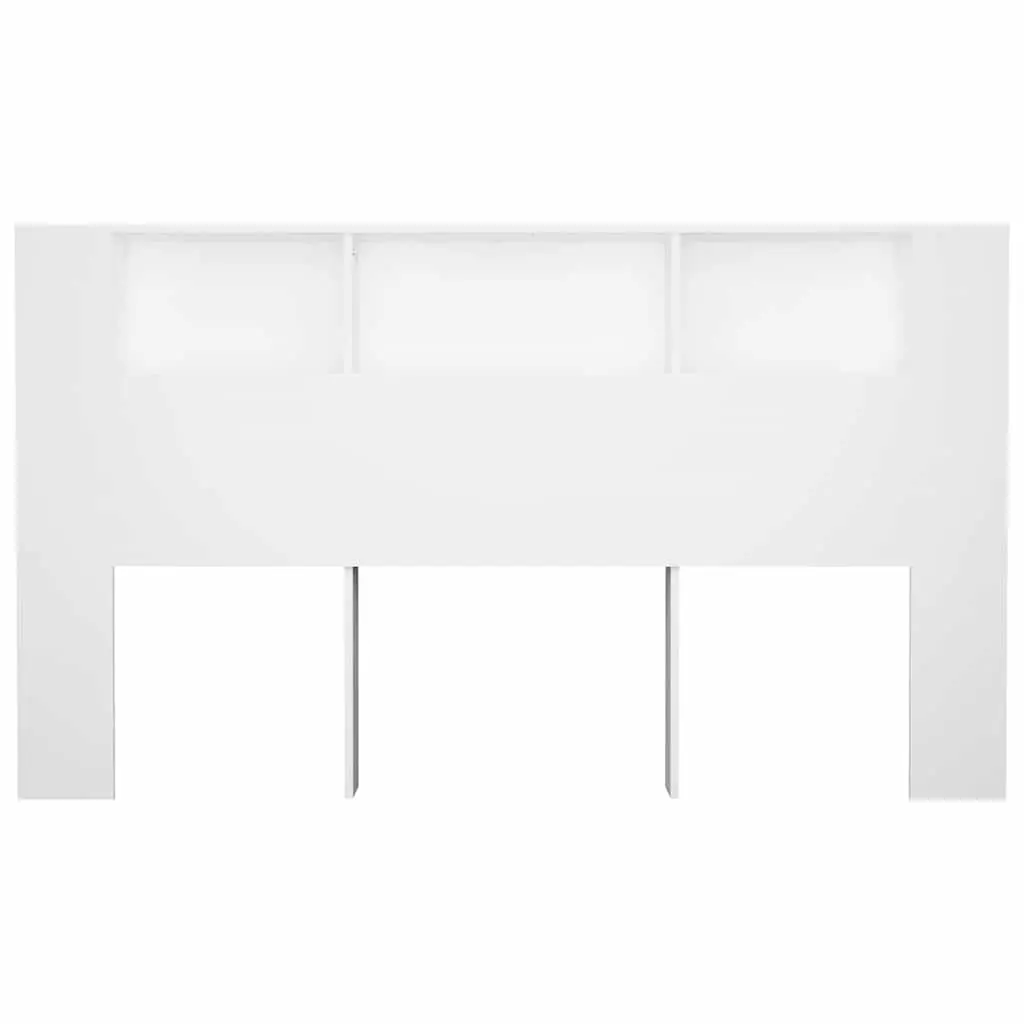 Headboard Cabinet Engineered Wood 180cm White