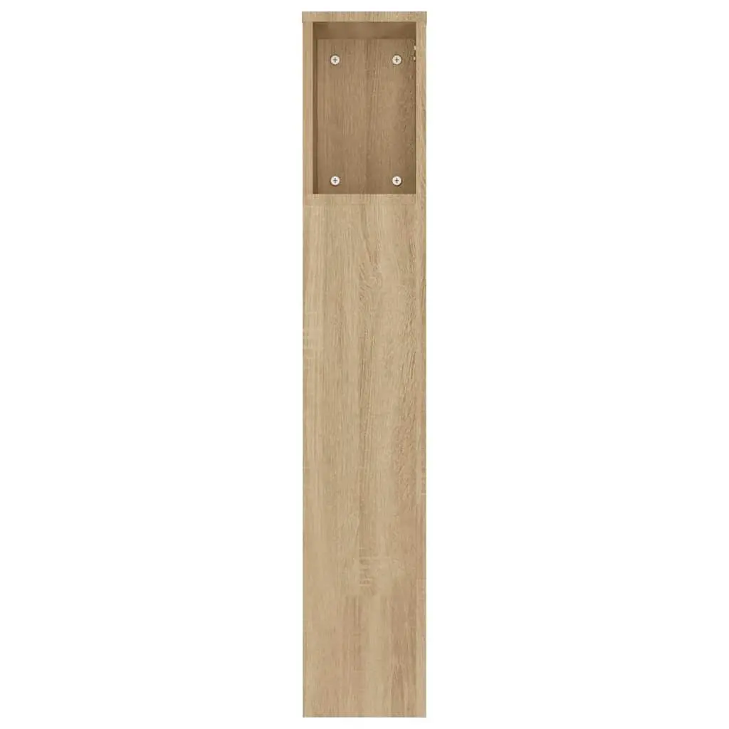 Brown Wall-Mounted Headboard Cabinet