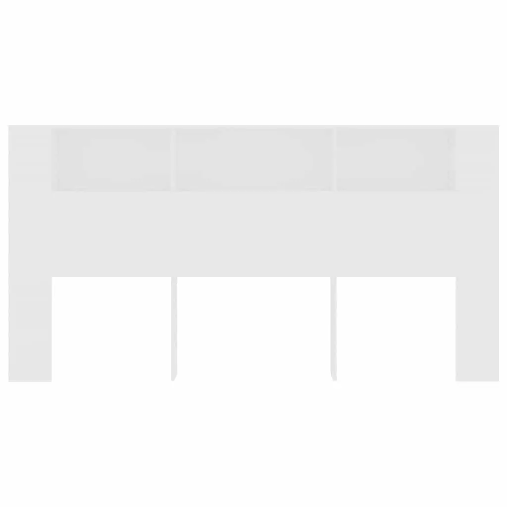White Headboard Cabinet for Bedroom Storage
