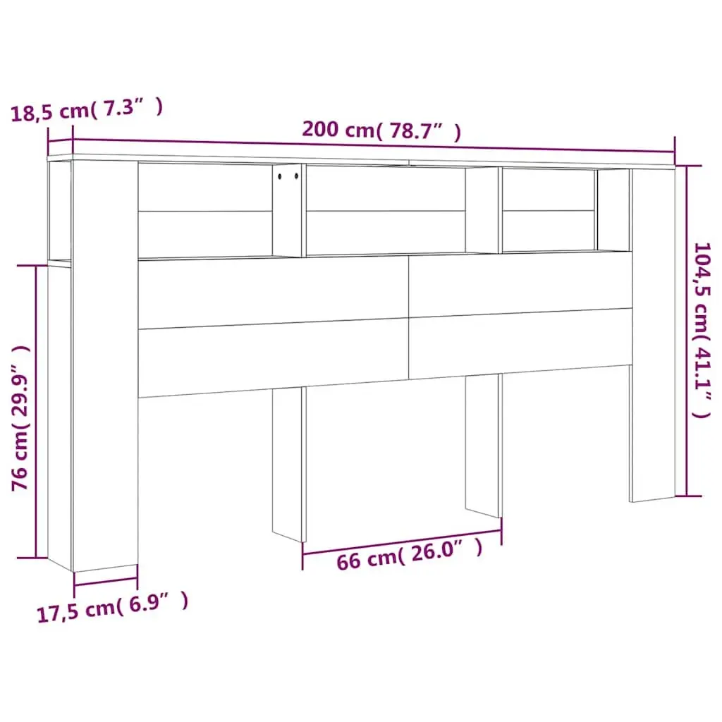 White Headboard Cabinet for Bedroom Storage