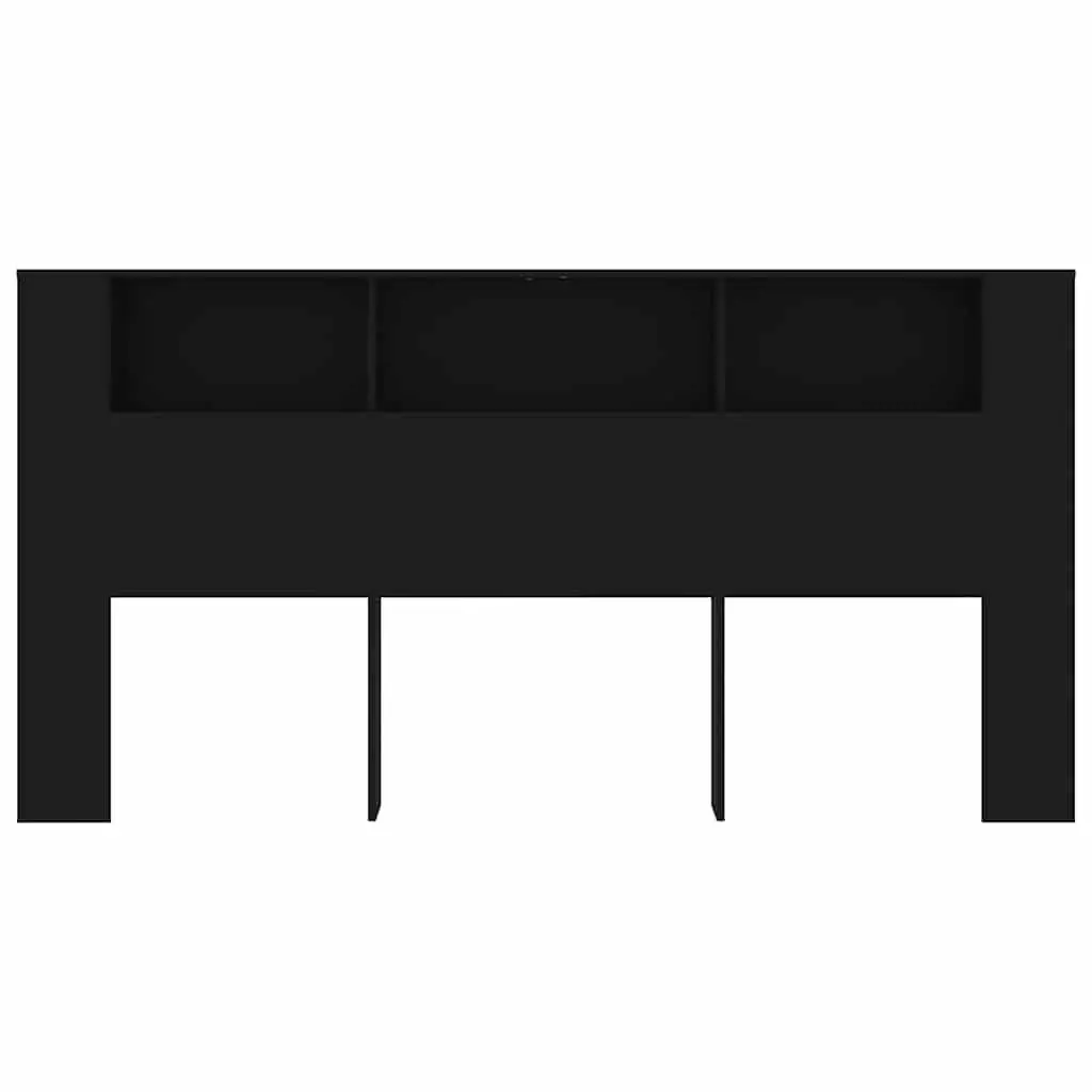 Black Headboard Cabinet 200cm for Storage