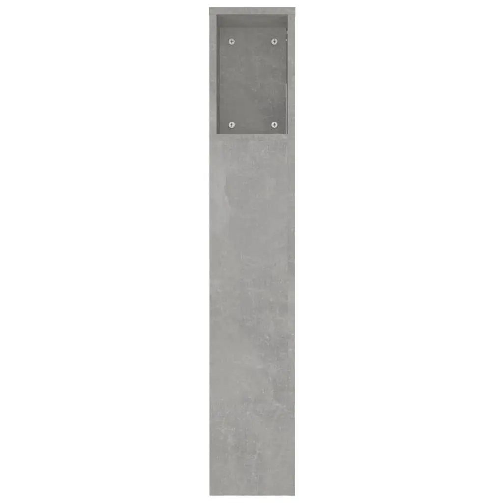 Grey Wall-Mounted Headboard Cabinet with Organised Storage