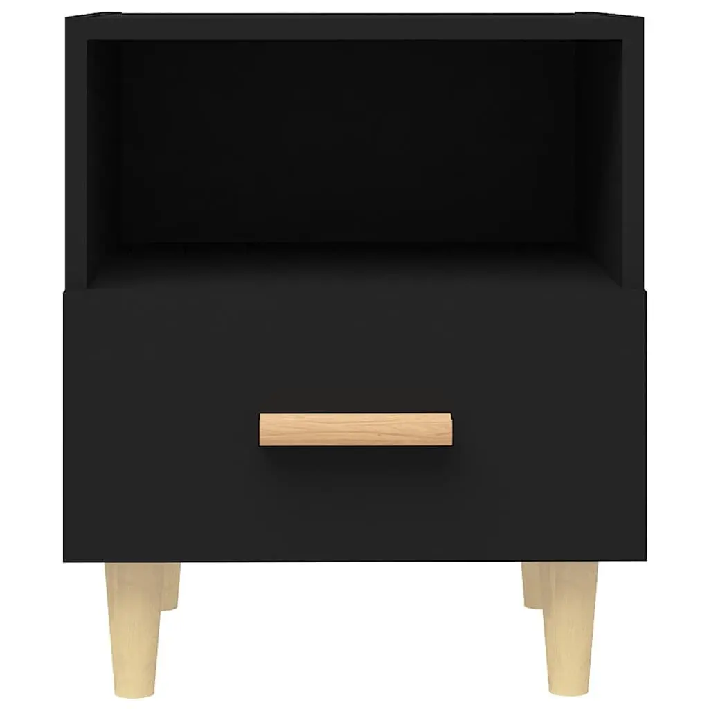 Bedside Cabinets Engineered Wood 40 x 35 x 47 cm Black 2 Piece