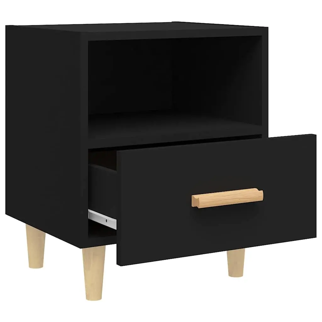 Bedside Cabinets Engineered Wood 40 x 35 x 47 cm Black 2 Piece