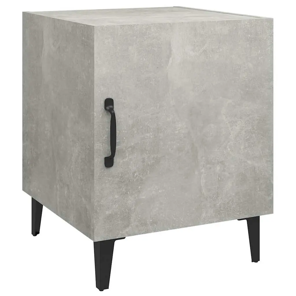 Grey Engineered Wood Bedside Cabinets, 2 pcs