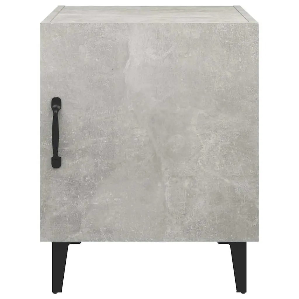 Grey Engineered Wood Bedside Cabinets, 2 pcs