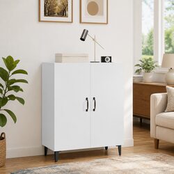 Stylish White Sideboard 70x34x90 cm Storage Cabinet