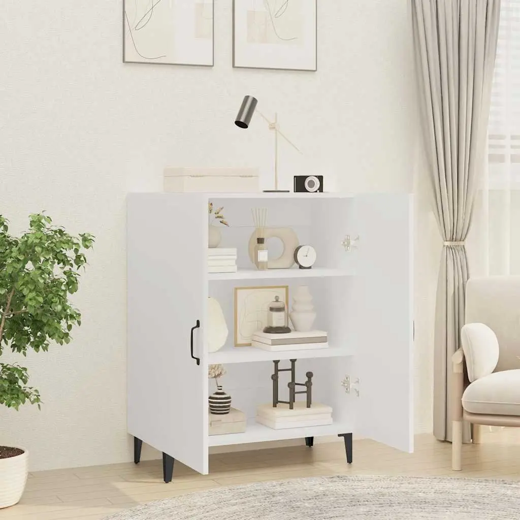 White Sideboard 70x34x90 cm Storage Cabinet