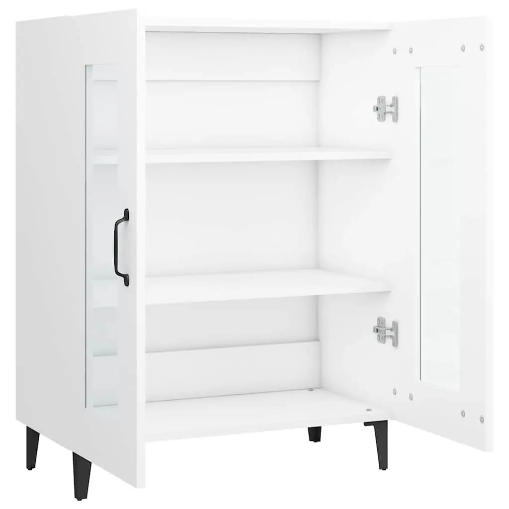 White Sideboard Cabinet with Glass Doors