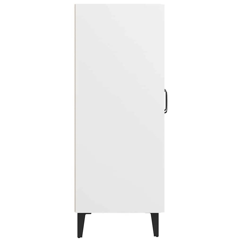 White Sideboard Cabinet with Glass Doors