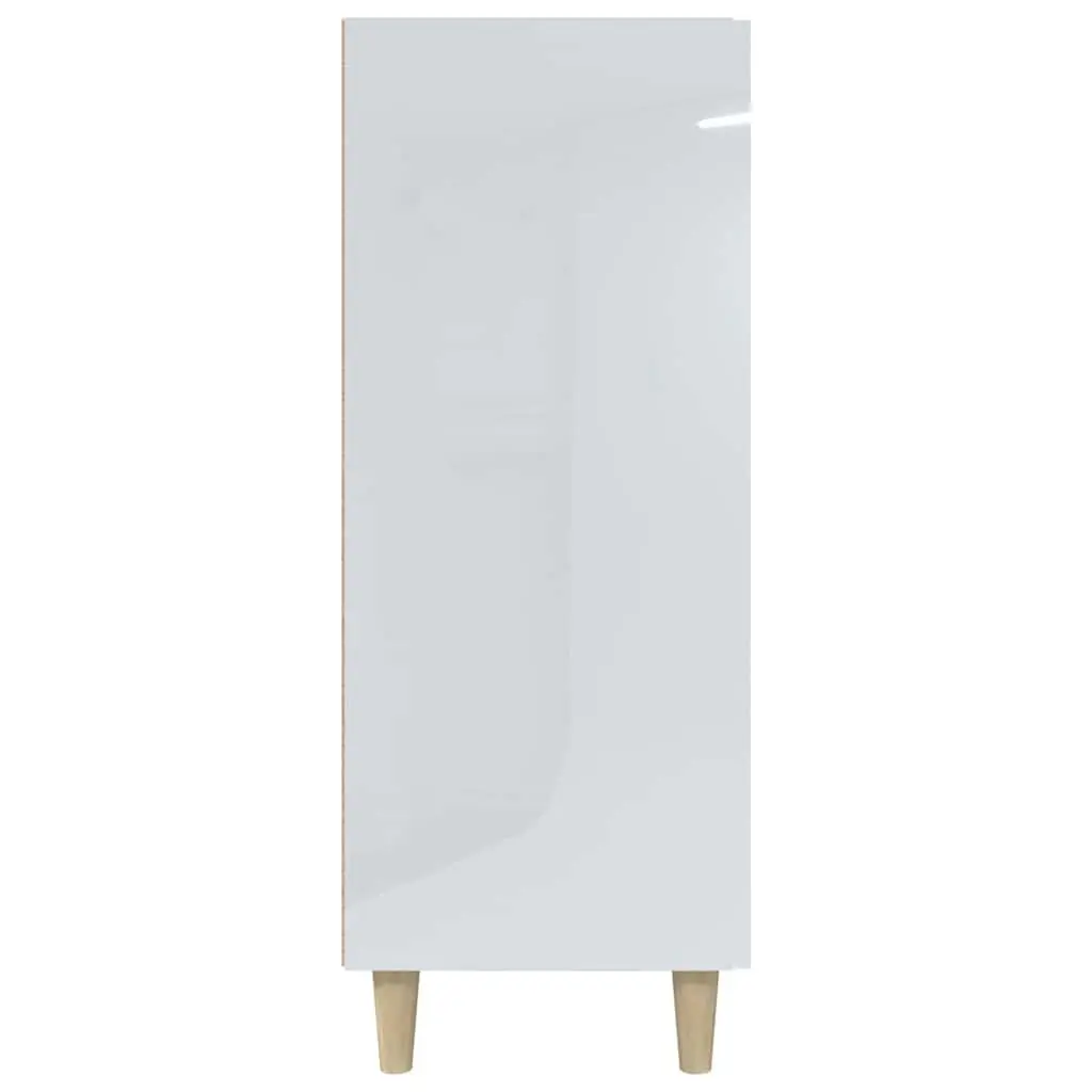 High Gloss White Sideboard with 3 Drawers
