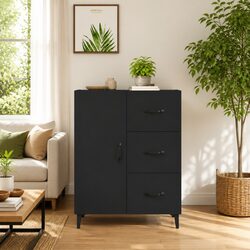 Durable Black Sideboard Cabinet with Ample Storage