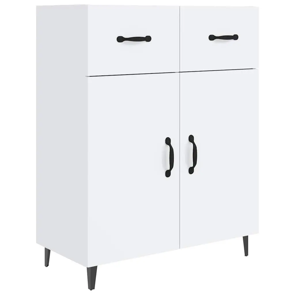 High Gloss White Sideboard with 2 Doors and 2 Drawers