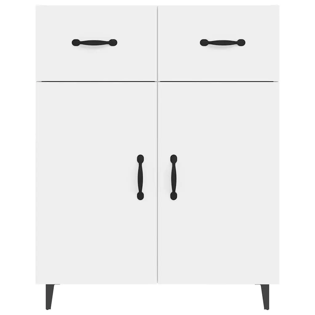 High Gloss White Sideboard with 2 Doors and 2 Drawers