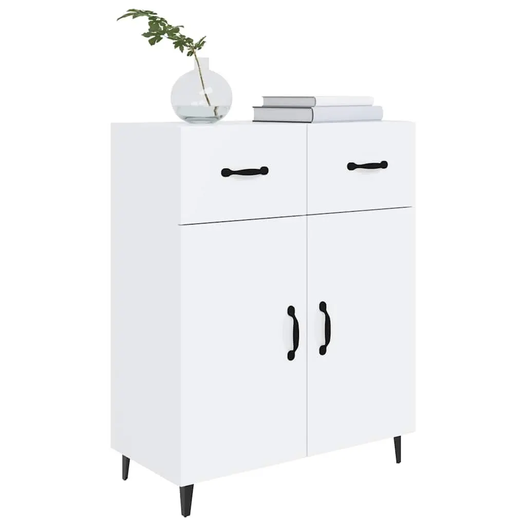 High Gloss White Sideboard with 2 Doors and 2 Drawers