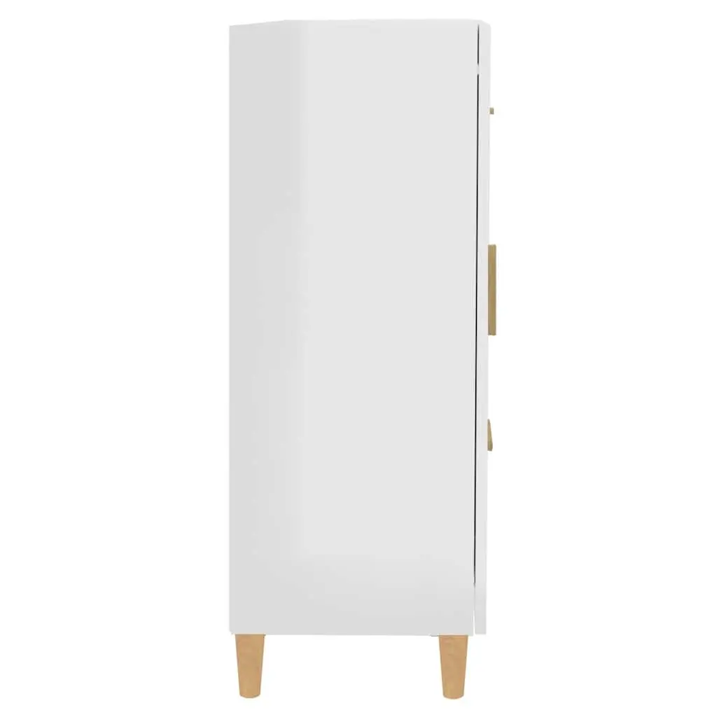 Sideboard Engineered Wood 69.5 x 34 x 90 cm White High Gloss