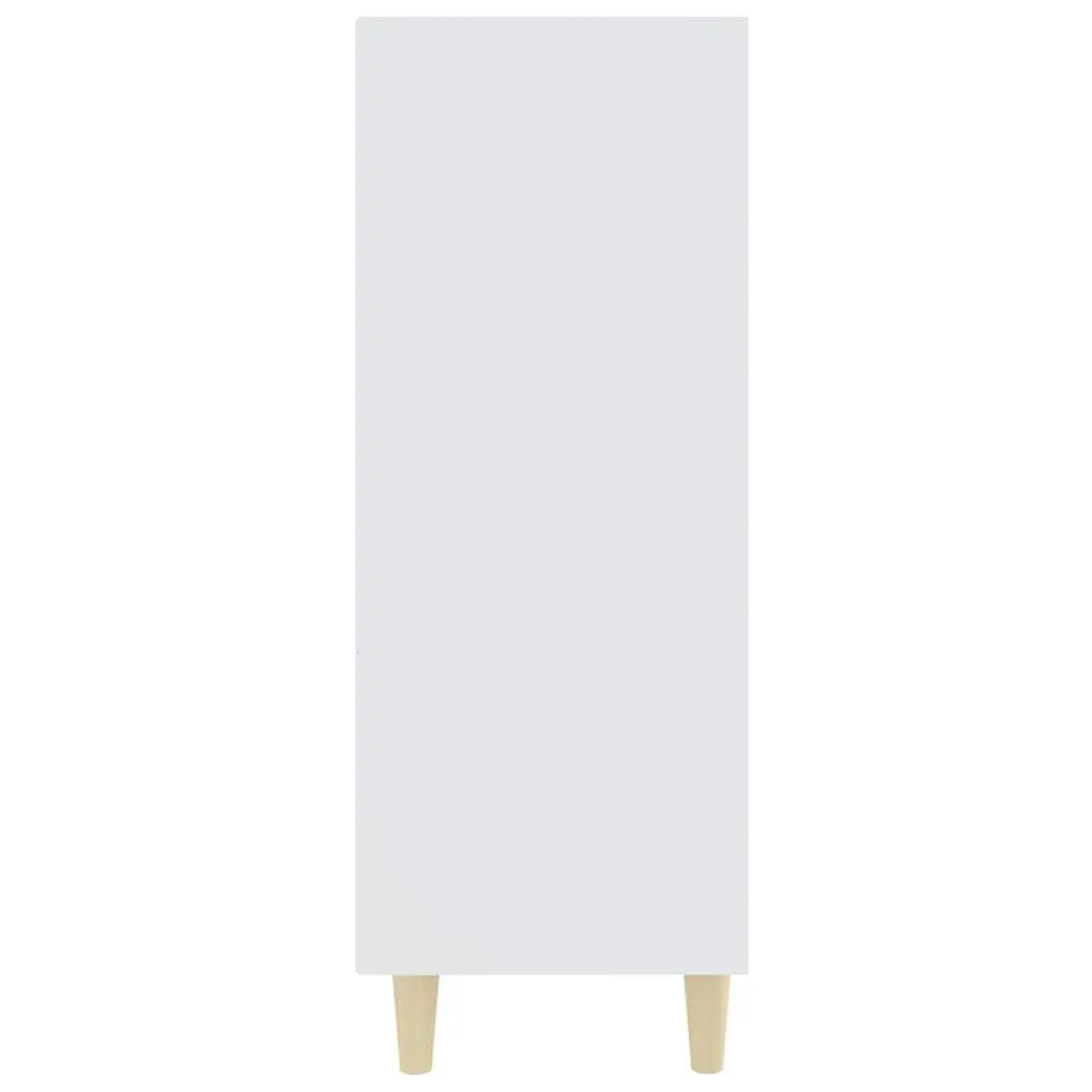 White Sideboard Cabinet Storage Furniture with Shelves for Living Room Hallway