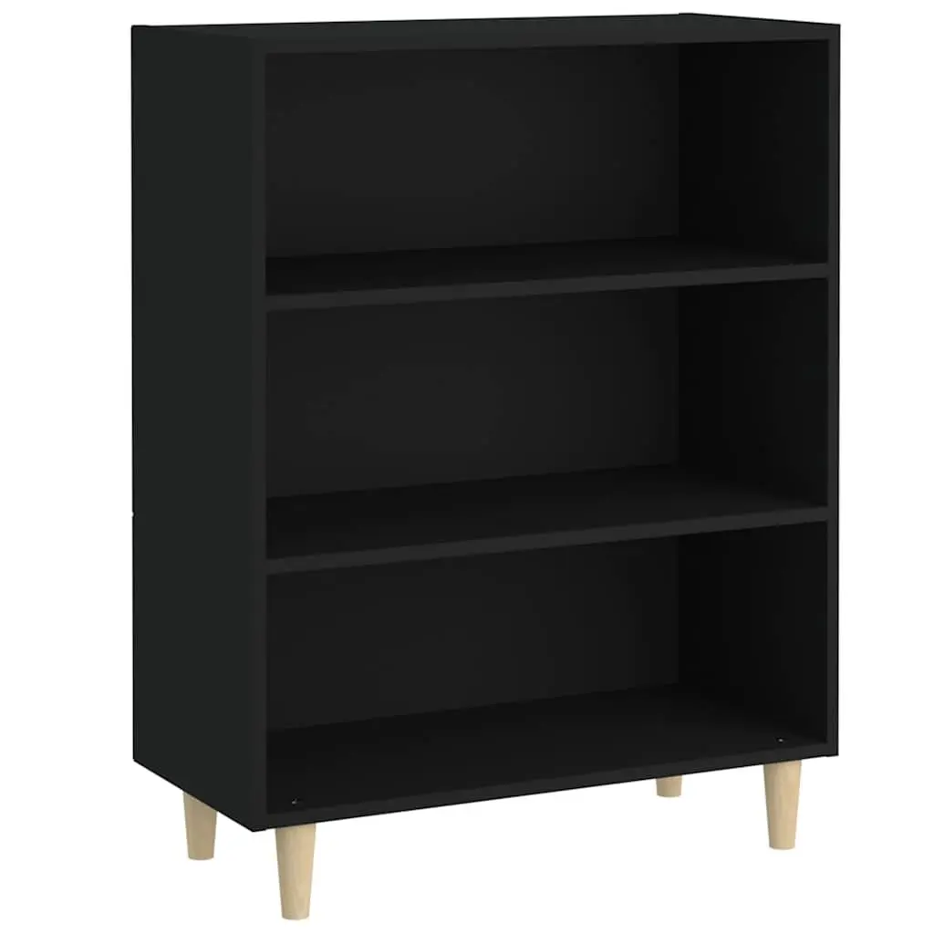 Black Engineered Wood Sideboard Storage Cabinet