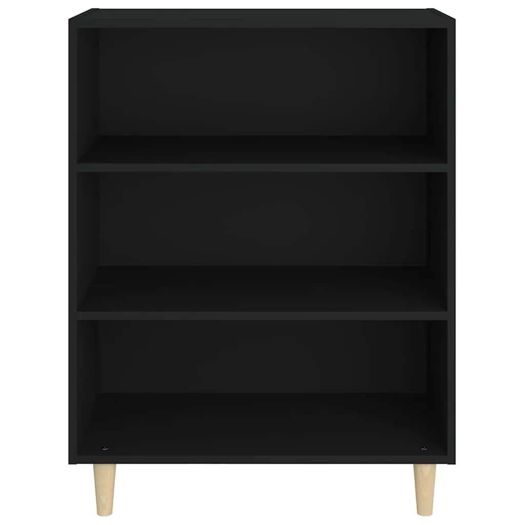 Black Engineered Wood Sideboard Storage Cabinet