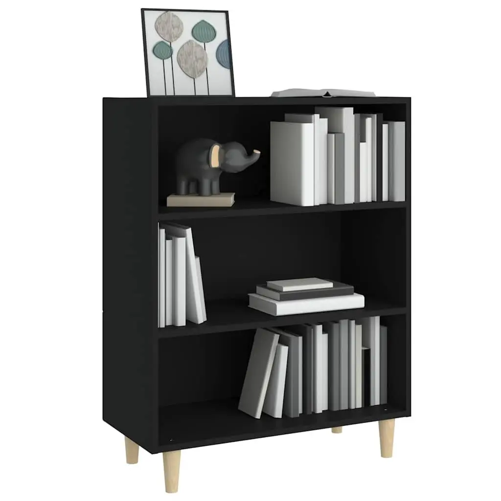 Black Engineered Wood Sideboard Storage Cabinet