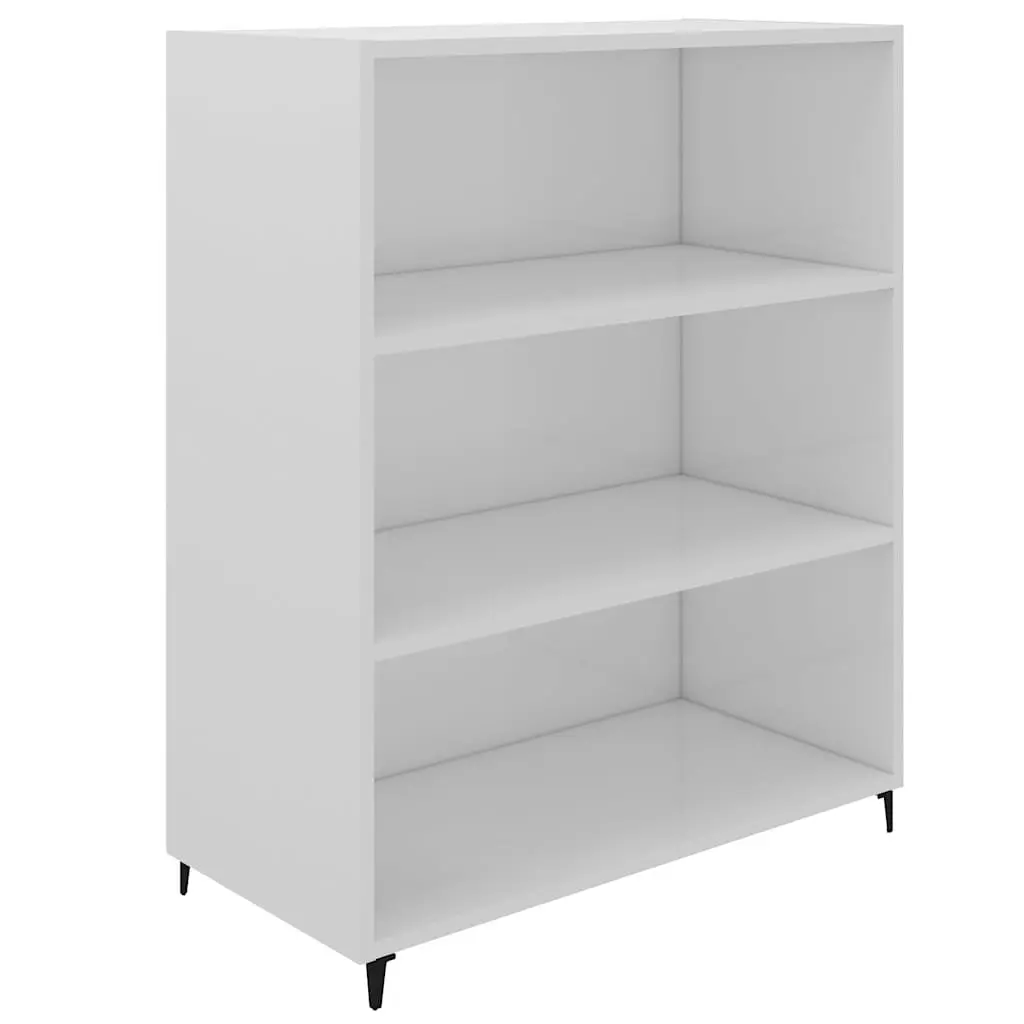 Sideboard Engineered Wood 69.5x32.5x90cm High Gloss White