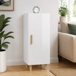 Elegant White High Gloss Sideboard Cabinet Storage
