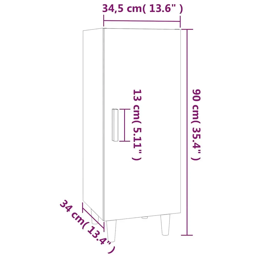 White High Gloss Sideboard Cabinet Storage
