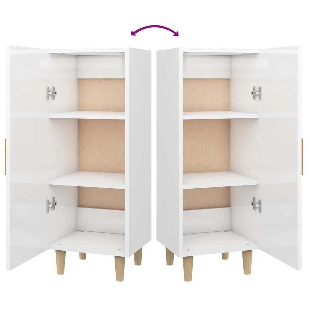 White High Gloss Sideboard Cabinet Storage