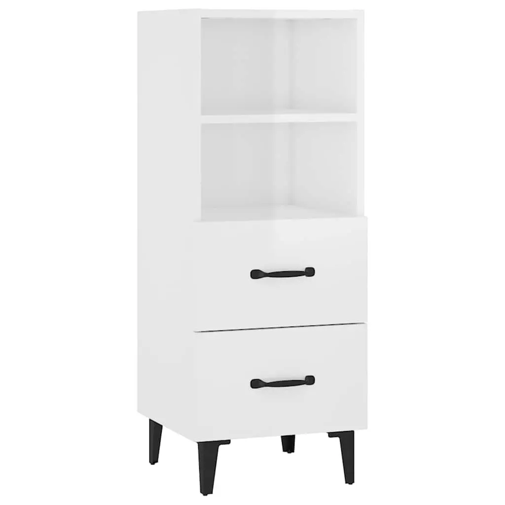 White High Gloss Sideboard Cabinet with Drawers