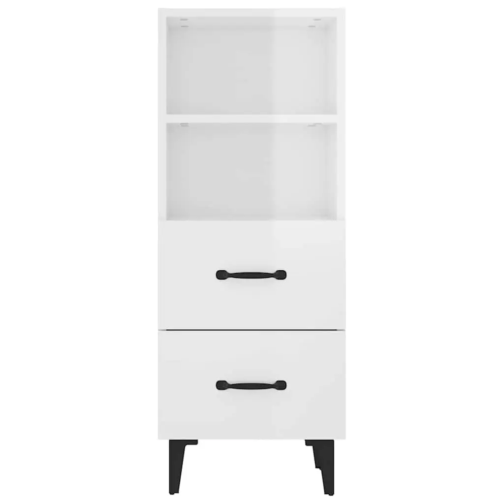 White High Gloss Sideboard Cabinet with Drawers